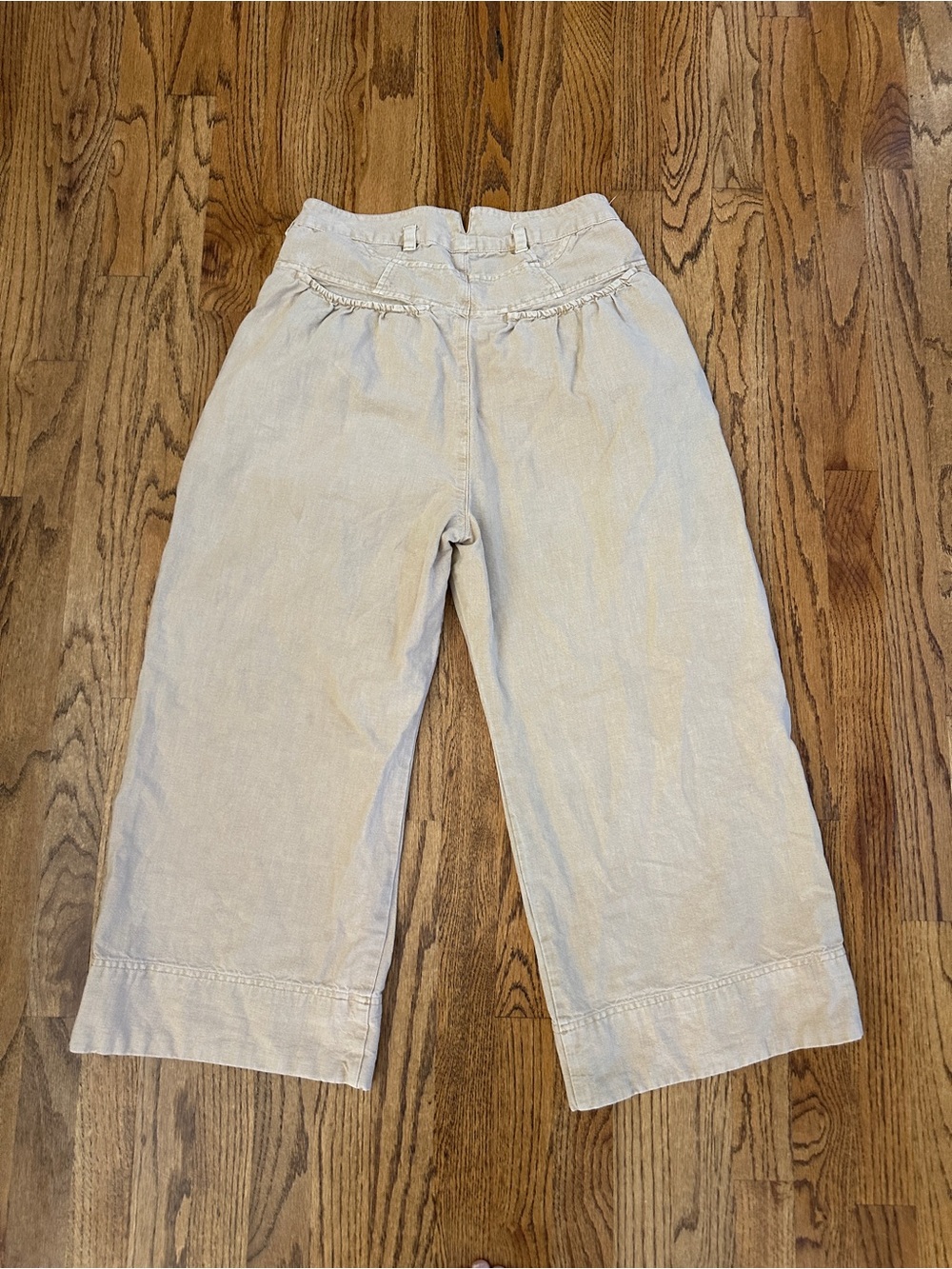 Free People Pleated High-Rise Wide Leg Crop Jeans Pants 6 - Picture 3 of 3